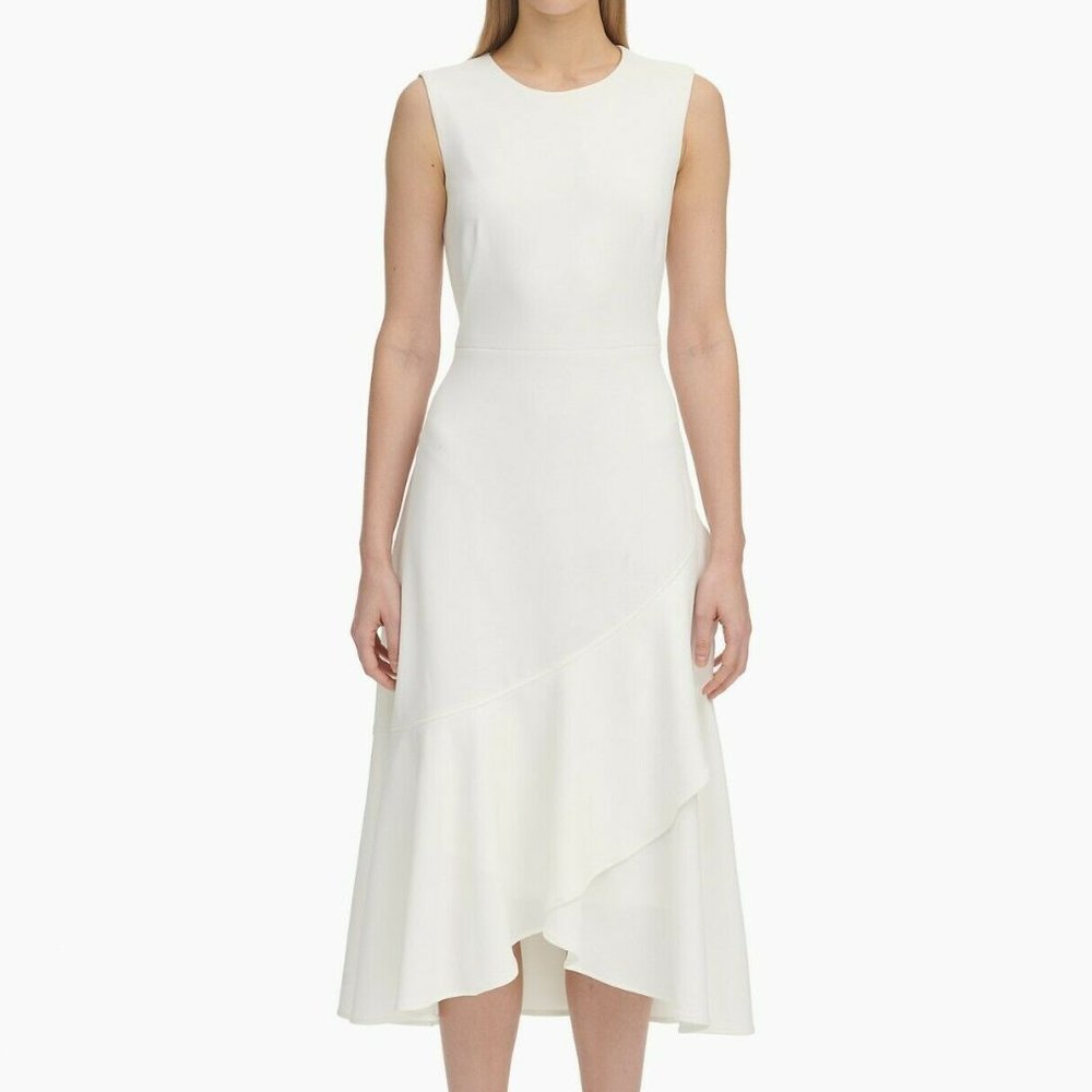 White Sleeveless dress from  Calvin Klein size 10
